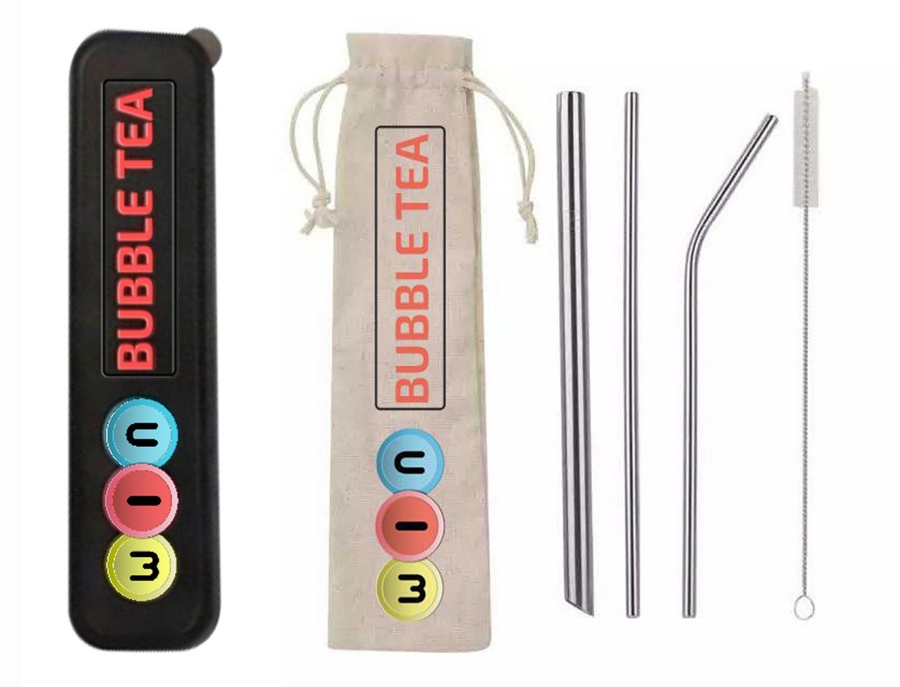 Black Reusable Straws